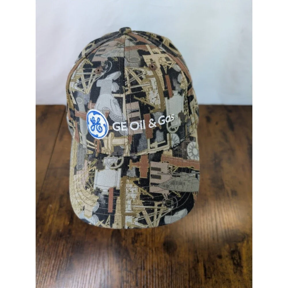 GE Oil & Gas Hat Vintage Oilfield Camo Cap Kati Sportcap Corporate Promo OSFA EX